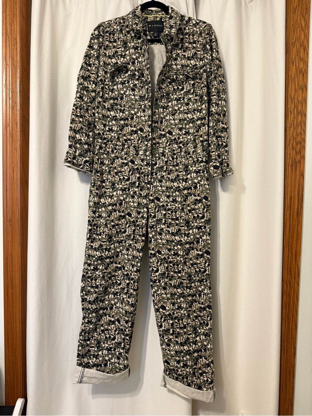BP + Wildfang Camouflage Long Sleeve Utility Coveralls Size S